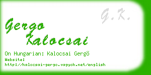 gergo kalocsai business card